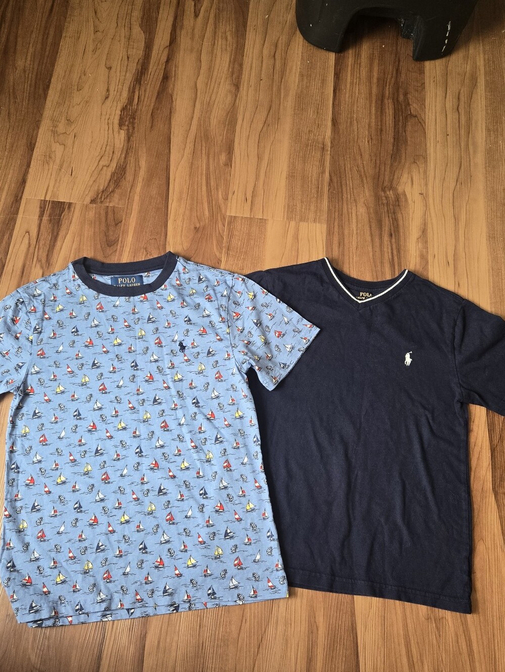 Set of 2 Polo by Ralph Lauren Short sleeve Tee & Light Blue Sailboat EUC